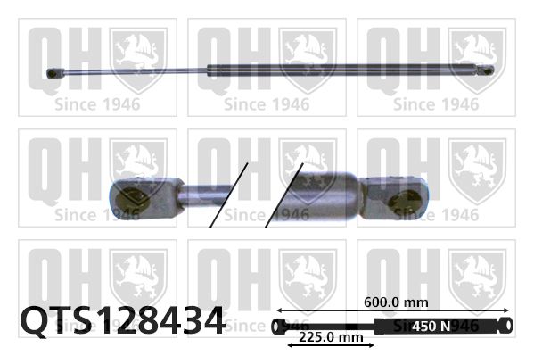 QUINTON HAZELL Газовая пружина, крышка багажник QTS128434